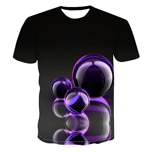 

Men's Club Weekend Street chic / Punk & Gothic T-shirt - Color Block / 3D / Abstract Print Black