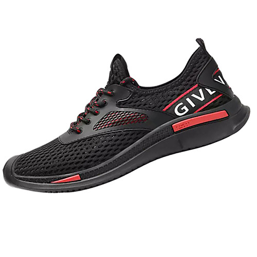 

Men's Mesh / PU Spring & Summer Sporty Trainers / Athletic Shoes Non-slipping Slogan Brown / Black