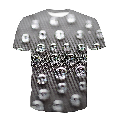 

Men's Daily Sports Basic T-shirt - 3D / Solid Colored Print Gray