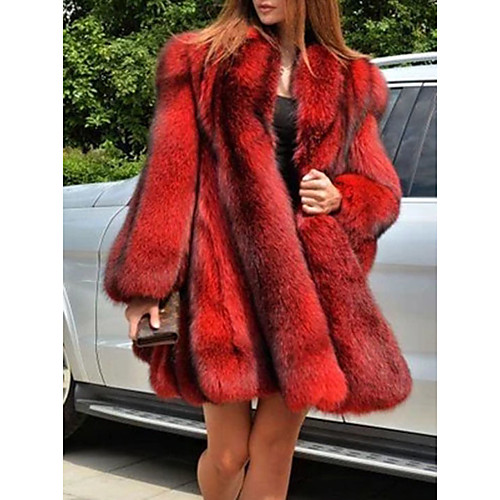 

Long Sleeve Coats / Jackets Faux Fur Wedding Women's Wrap With Fur