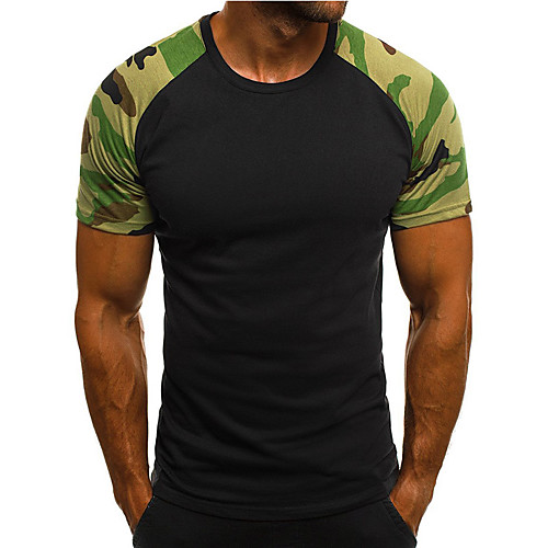 

Men's Daily Basic T-shirt - Color Block Red