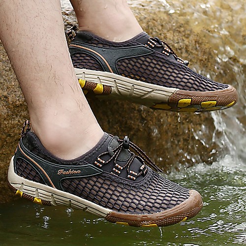 

Men's Mesh Spring & Summer Classic Athletic Shoes Water Shoes Army Green / Brown / Gray
