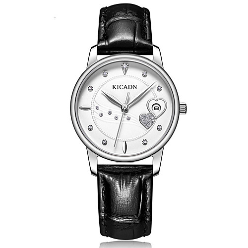 

Women's Quartz Watches Casual Fashion Genuine Leather Japanese Quartz Purple Red White Water Resistant / Waterproof Calendar / date / day 30 m Analog One Year Battery Life / Stainless Steel