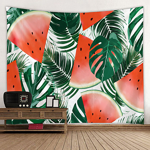 

Home Living Tapestry Watermelon Wall Hanging Tapestries Wall Blanket Wall Art Wall Decor Tropical Leaf Tropical Fruit Tapestry Wall Decor
