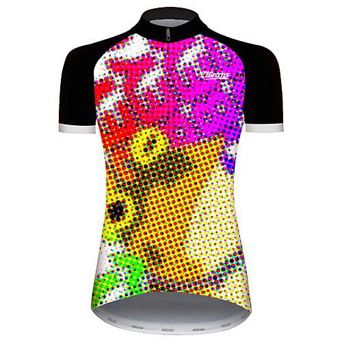 

21Grams Women's Short Sleeve Cycling Jersey Black / Yellow Gradient Novelty Frog Bike Jersey Top Mountain Bike MTB Road Bike Cycling UV Resistant Breathable Quick Dry Sports Clothing Apparel