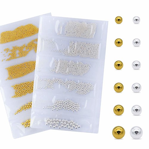 

2 pcs 3D Interface / Multi-Design Metal Alloy Nail Jewelry For Finger Nail Jewelry Series Mini nail art Manicure Pedicure Daily Fashion / British