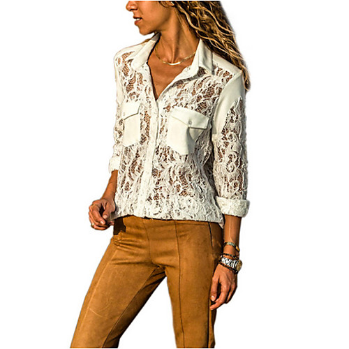 

Women's Daily Shirt - Solid Colored White