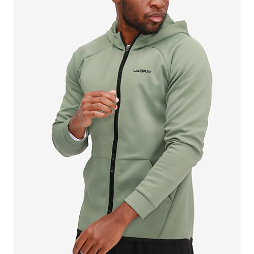

Men's Sports Spring Regular Coat, Solid Colored Round Neck Long Sleeve Polyester Army Green / White / Black