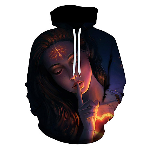 

Men's 3D Print / Casual Hoodie - 3D / Cartoon / Character Rainbow US32 / UK32 / EU40