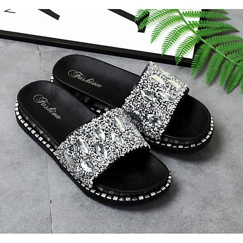 

Women's Sandals Flat Heel Open Toe PU Summer Gold / Black / Silver
