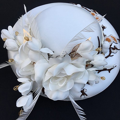 

Net Fascinators with Flower 1 Piece Wedding Headpiece