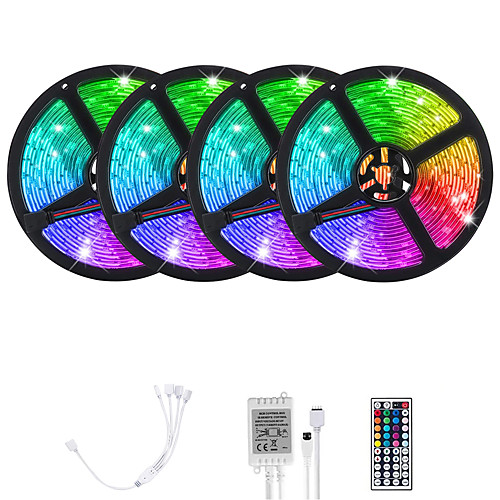 

LOENDE 4x5M Flexible Tiktok LED Strip Lights / Light Sets / RGB Strip Lights 1200 LEDs SMD5050 10mm 1 set RGB Christmas / New Year's Cuttable / Party / Decorative 12 V