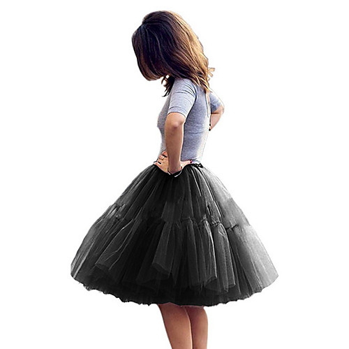 

Women's A Line Skirts - Solid Colored Blushing Pink Fuchsia Green One-Size