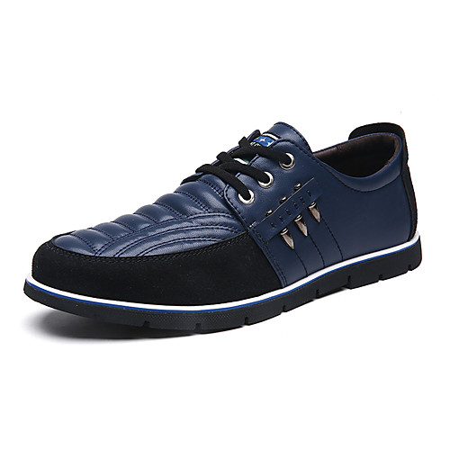 

Men's Faux Leather Spring & Summer Casual Oxfords Walking Shoes Wear Proof Dark Brown / Blue / Black