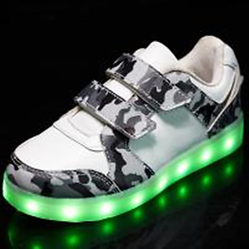 

Boys' LED Shoes / USB Charging Mesh / Microfiber Sneakers Little Kids(4-7ys) / Big Kids(7years ) Walking Shoes LED White / Black / Coffee Spring / Fall / Camouflage / Rubber