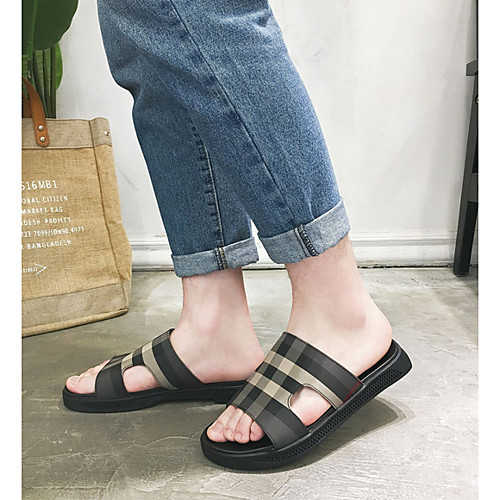 

Men's Microfiber Summer Sandals Non-slipping Color Block Light Grey / Gray
