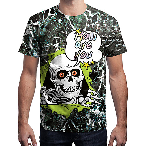 

Inspired by Galaxy Skull T-shirt Terylene Cool Skulls Printing T-shirt For Men's / Women's