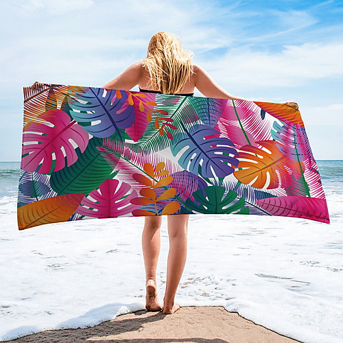 

Women's Beach Mat Blanket Towel Shower Bath Towel Travel Blanket Blushing Pink Green Dark Green Beach Towel Swimwear Swimsuit - Geometric Blushing Pink