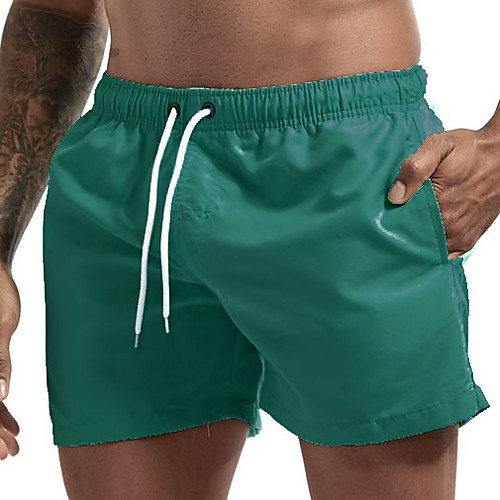 

Men's EU / US Size Basic Light Blue Yellow Army Green Swim Trunk Bottoms Swimwear Swimsuit - Solid Colored M L XL Light Blue