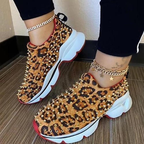 

Women's Athletic Shoes Flat Heel Closed Toe PU Summer Brown