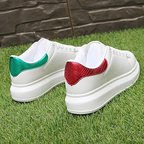 

Men's PU Spring Casual Sneakers Silver / Black / Rainbow