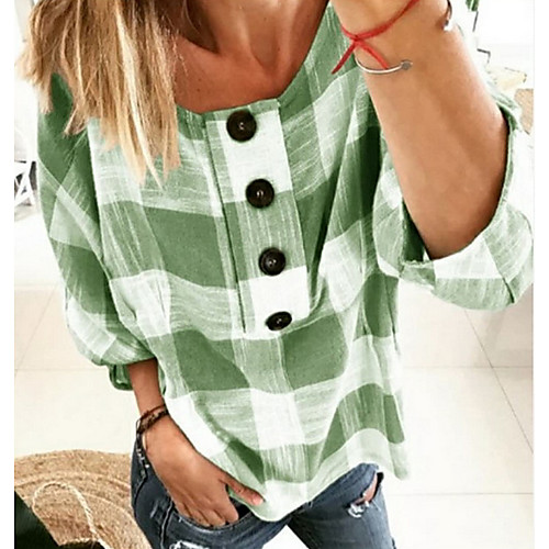 

Women's Daily Shirt - Color Block Purple