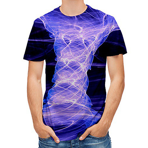 

Men's Daily Basic T-shirt - 3D Print Purple
