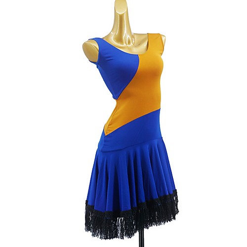 

Latin Dance Dresses Girls' Training / Performance POLY Pleats / Split Joint Dress