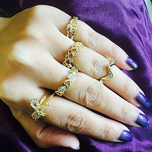 

Women's Ring 1 set Gold Silver Alloy Elegant Holiday European Festival Jewelry