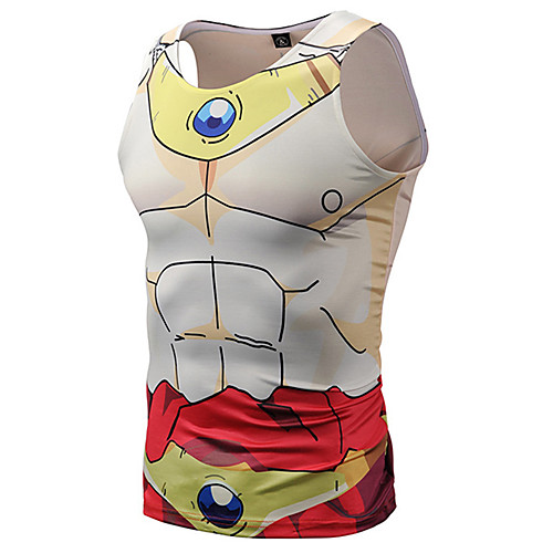 

Inspired by Dragon Ball Broli Cosplay Costume T-shirt Polyster Print Printing Fancy Vest For Men's