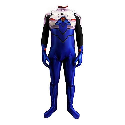 

Zentai Suits Cosplay Cosplay Kid's Adults Lycra Spandex Cosplay Costumes Halloween Men's Royal Blue Printing Halloween Carnival Masquerade