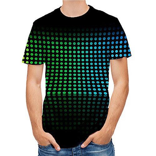 

Men's Plus Size 3D Print T-shirt Basic Daily Round Neck Black / Short Sleeve