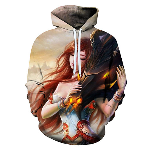 

Men's 3D Print / Casual Hoodie - 3D / Cartoon / Character Rainbow US32 / UK32 / EU40