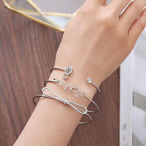 

Women's Bracelet Classic Wedding Birthday Vintage Theme European Trendy Casual / Sporty Ethnic French Alloy Bracelet Jewelry Gold / Silver For Date Festival