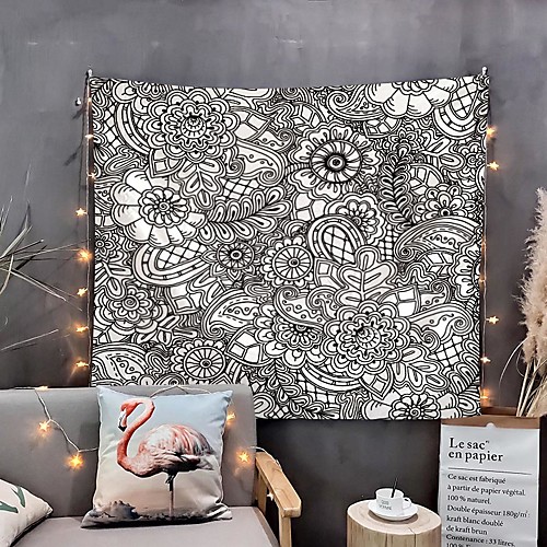 

Home Living Painting Mountain Tapestry Wall Hanging Tapestries Wall Blanket Wall Art Wall Decor Fashion Black And White Mandala Wall Decor