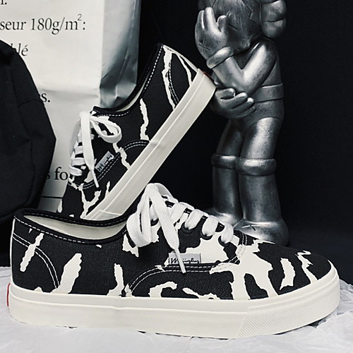 

Women's Sneakers Flat Heel Round Toe Canvas Booties / Ankle Boots Spring & Summer Black / Color Block