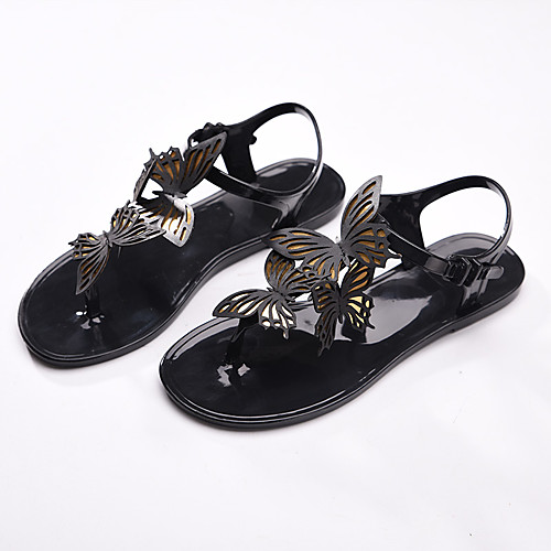 

Women's Sandals Flat Heel Open Toe PVC Spring & Summer Green / White / Black