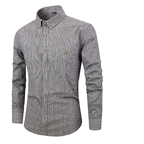 

Men's Solid Colored Shirt Sports Fuchsia / Royal Blue / Gray / Light Blue / Long Sleeve
