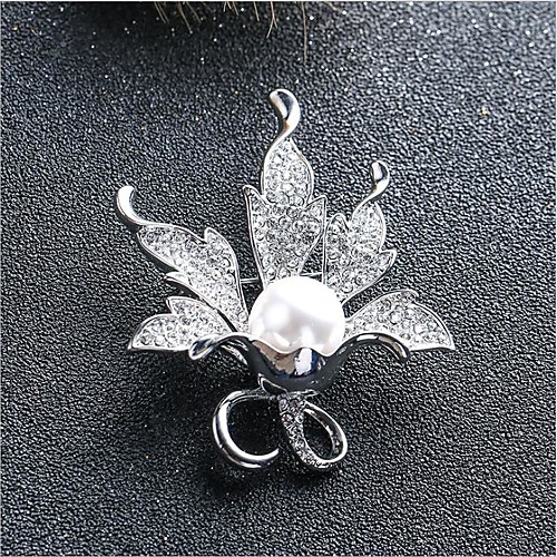 

Women's Brooches Classic Petal Stylish Simple Classic Brooch Jewelry Gold Silver For Party Gift Daily Work Festival