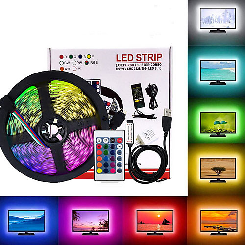 

5m Flexible LED Light Strips 900 LEDs SMD5050 Multi Color Decorative / TV Background 5 V