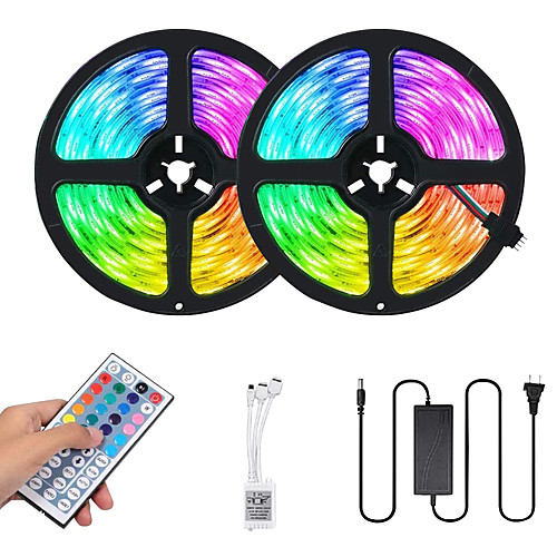 

LOENDE 2x5M Flexible LED Light Strips Light Sets RGB Tiktok Lights 600 LEDs SMD5050 10mm 1 set RGB Tiktok Lights Christmas / New Year's Cuttable / Party / Decorative 100-240 V