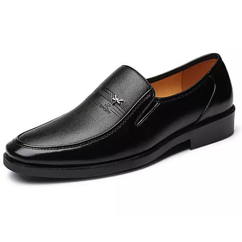 

Men's PU Spring & Summer Casual Loafers & Slip-Ons Non-slipping Brown / Black