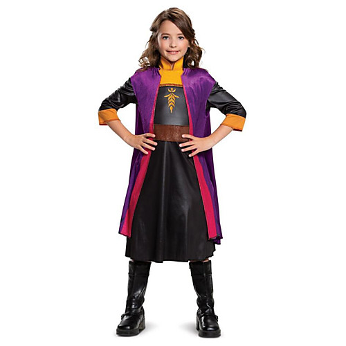 

Princess Anna Dress Flower Girl Dress Girls' Movie Cosplay A-Line Slip Purple Dress Children's Day Masquerade Polyester