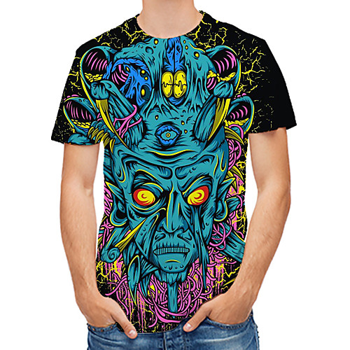 

Men's Daily Basic T-shirt - 3D Print Green