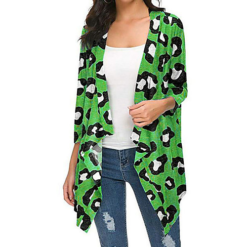 

Women's Daily Going out Basic / Elegant Tunic - Color Block Blue & White, Print Purple