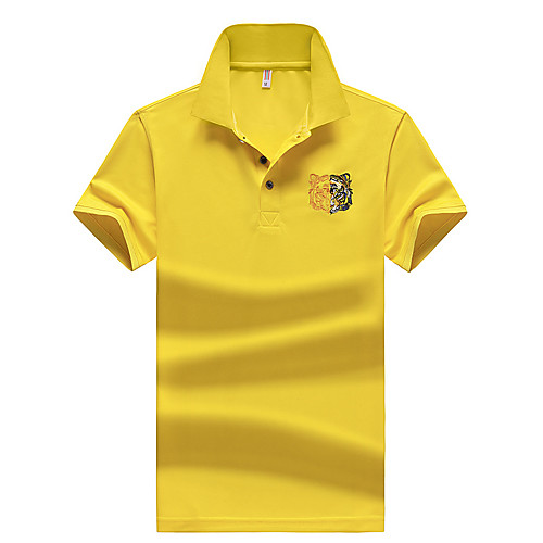 

Men's Daily Business / Basic Polo - Animal Yellow
