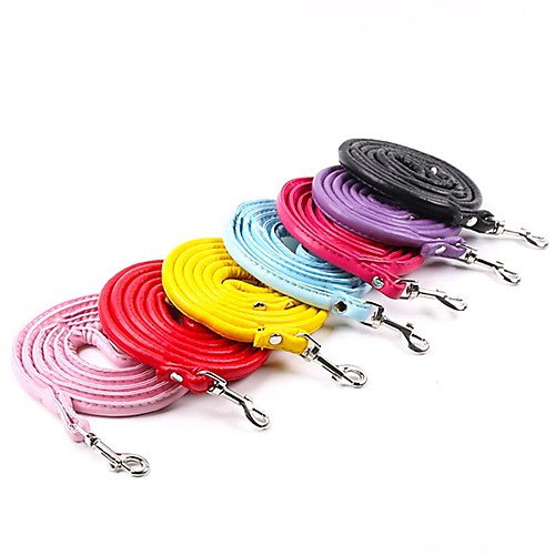 

Dog Leash Hands Free Leash Walking Training For Dog / Cat Solid Colored PU Leather / Polyurethane Leather Black Purple Yellow Husky Golden Retriever Beagle Bulldog Cocker Spaniel Schnauzer