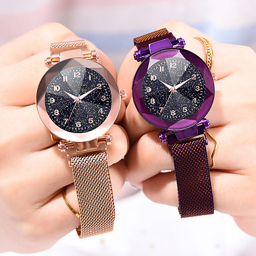 

Ladies Quartz Watches Sparkle Fashion Black Blue Brown Alloy Chinese Quartz Purple Red Gold Noctilucent Casual Watch 1 pc Analog One Year Battery Life