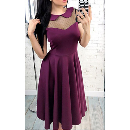 

Women's Purple Blushing Pink Dress Sheath Solid Color S M