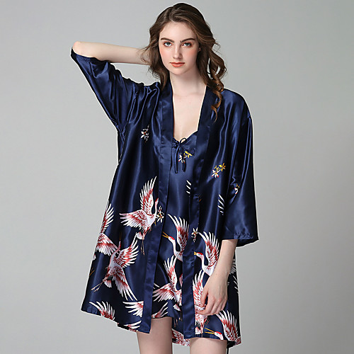 

Normal Rayon Robes Touch of Sensation Geometric Party / Evening Pattern / Print Elegant